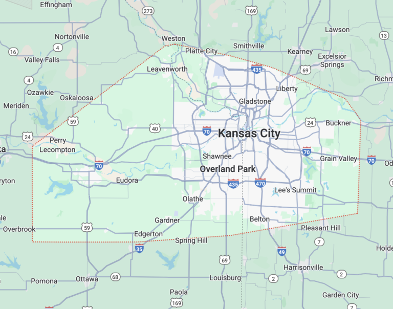 Our Service Areas of Kansas City, KS & MO and surrounding counties